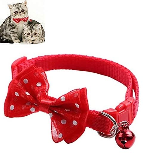 RvPaws Nylon Adjustable Neck Scarf Neckerchief Bow Collar for Dogs Puppy and Small Cats (Red) (B09J291FZM) Amazon Price History, Amazon Price Tracker