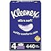 Kleenex Ultra Soft Facial Tissues, 4 Flat Boxes, 110 Tissues per Box (440 Total Tissues)
