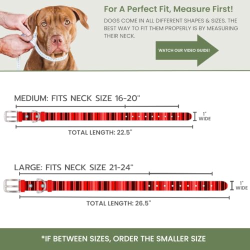 Image of Waterproof Dog Collar - Washable, Stink-Proof & Dirt-Proof - Soft, Odorless, Easy to Clean - Fade-Resistant, Durable for Medium & Large Dogs - Rust-Proof Metal Buckle (Red-M 1 inch)