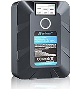 Artman V Mount Battery,14.8V 3400mAh (50Wh) Mini V-Mount Battery with OLED Screen 45W PD USB-C Fa...
