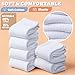 ANTSANG Kids School Athletic Sports Cotton Socks, Breathable Soft Crew Socks for Teen Girls Boys, 6 Pairs (White, 5-8 Years)
