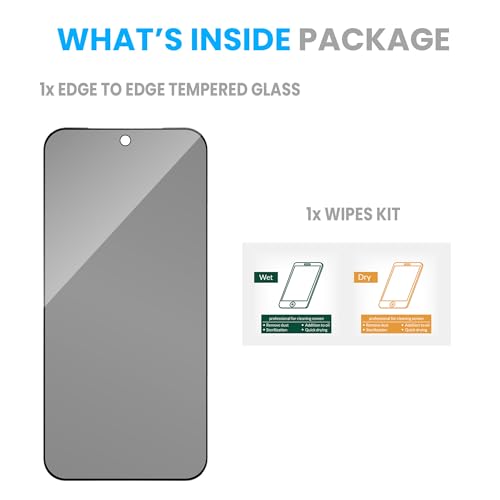 Image of FIRST MART Privacy Tempered Glass for Vivo X300 & X200 FE | Anti-Spy Screen Protector, Edge-to-Edge 9H Scratch Protection, Case-Friendly, Bubble-Free | Pack of 1