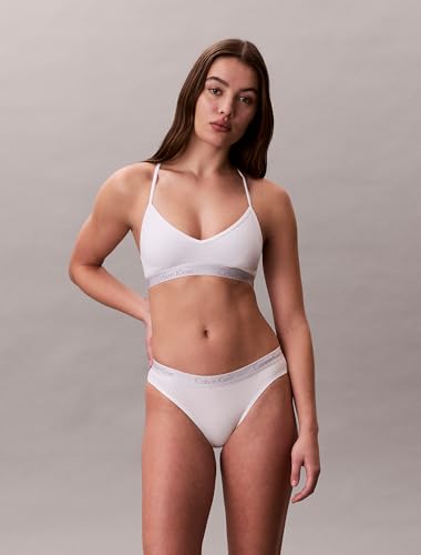 Image of Calvin Klein Women's Motive Cotton Lightly Lined Bralette Bra