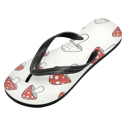 Burbuja Mushrooms Flip Flops for Women Men, Soft Thong Sandals Rubber Slippers for Pool Beach Essentials2
