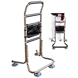 Ayolofei Aufstehhilfe Senioren, Höhenverstellbar Aluminiumlegierung Aufstehhilfe Sofa Bett mit Aufbewahrungstasche, Rutschfestem Schaumstoffbezug und Saugnapf für Senioren, Behinderte und Schwangere