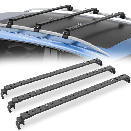 YZONA Heavy Duty 400 LBS Roof Rack Cross Bars Compatible with Flush & Raised Side Rails, Adjustable Crossbars Cargo Carrier Rooftop Luggage Fit Most SUVs Cars Vehicles