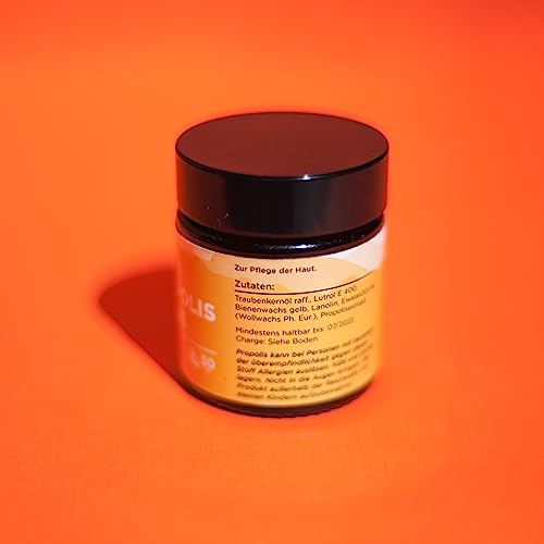 Aktiv Naturheilmittel Propolis‑Salbe 30 ml – 5 % Rohpropolis, mit Traubenkernöl – Für empfindliche, trockene oder juckende Haut bei Neurodermitis & Schuppenflechte
