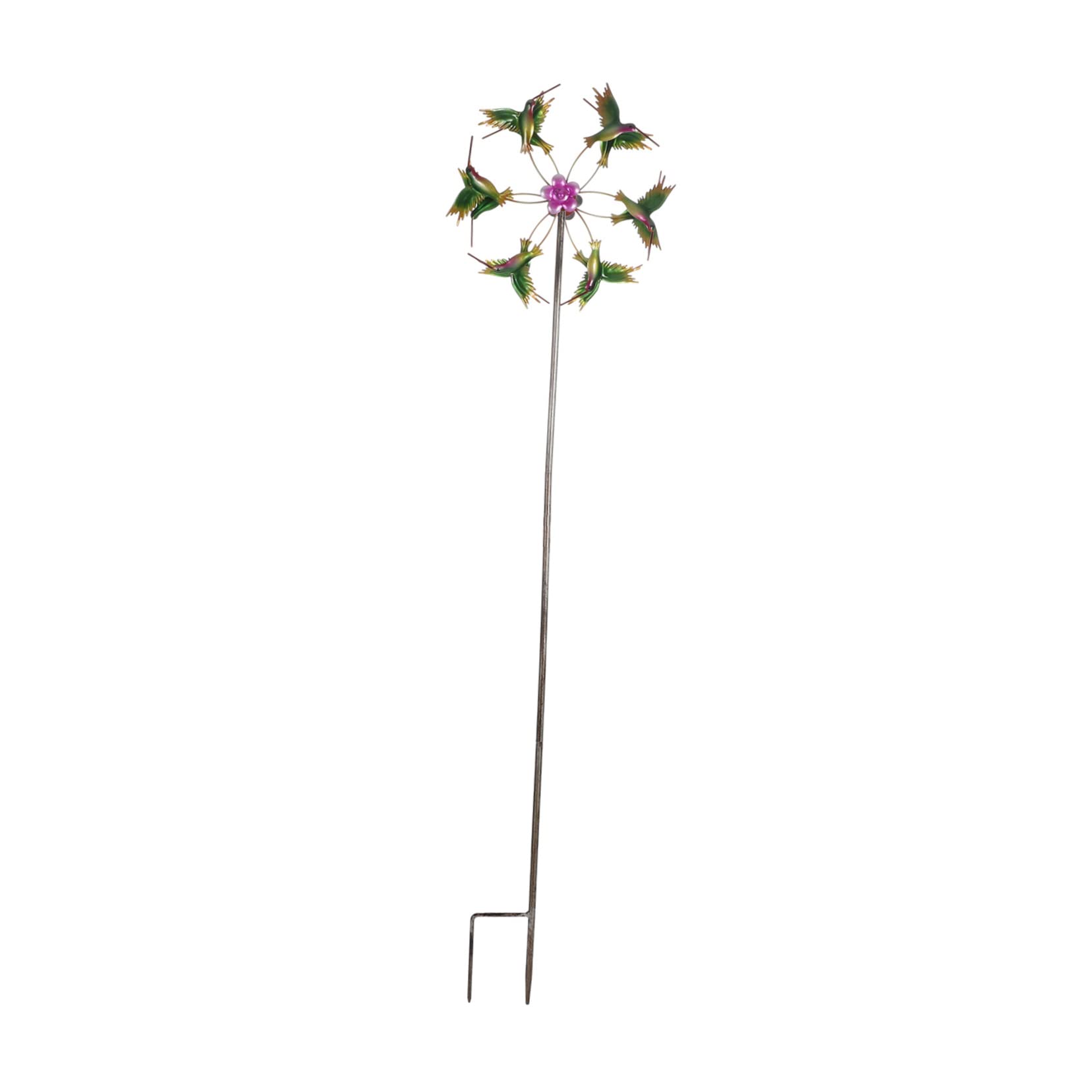 BESTonZON Windmühle Metall Garten Stake Outdoor Dekoration Windspiel Winddekoration Windornament Metallwindspiel
