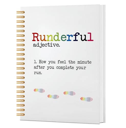 Running Runners Notebook Gifts — Gifts for Runners Women Men, Funny Runner Running Spiral Hardcover Journal Notebook Office Supplies 6x8 Inch