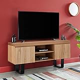 Mueble de TV industrial ARCHI BAÏTA Archi Mueble para TV, Negro y Madera, L130cm