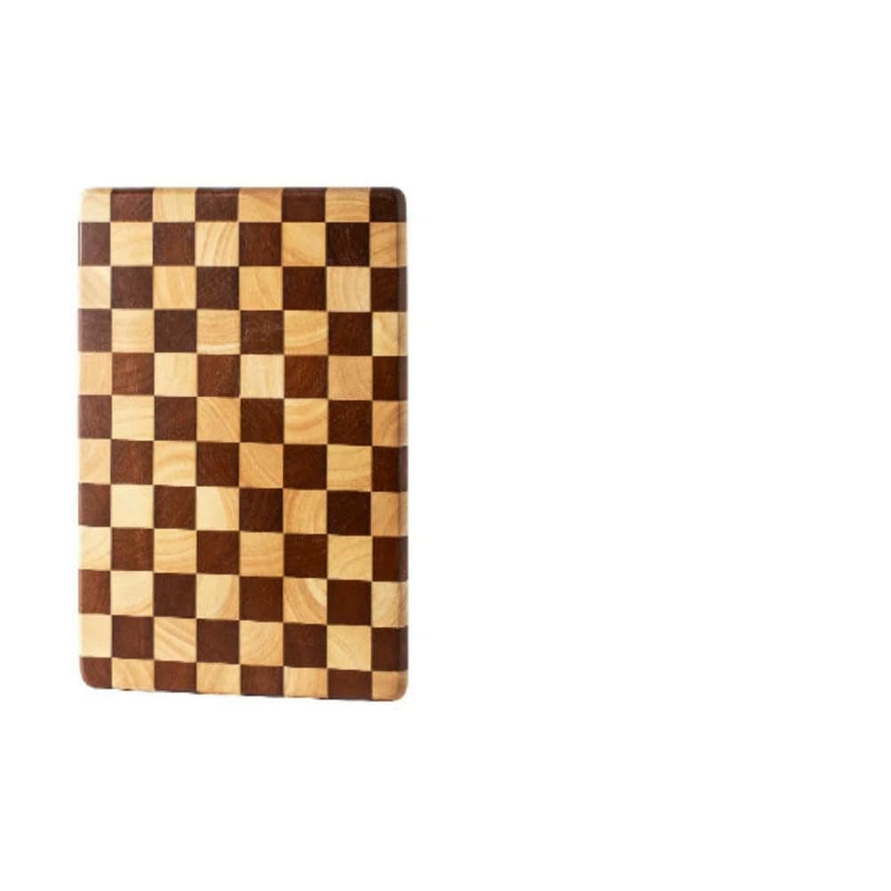 JJDFW - Tabla de cortar de madera maciza, para uso doméstico, doble color, antideslizante, bandeja de alimentos, artículos de cocina