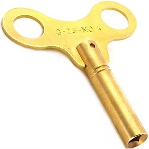 Brass Clock Winding Key Mainspring Winder Sz 4 3.25mm