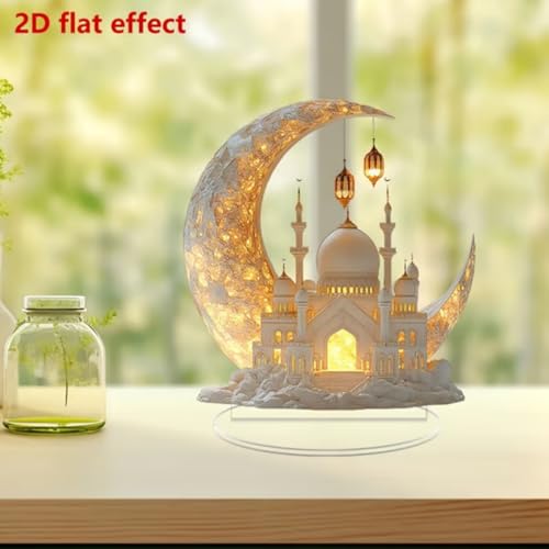 Adorno de mesa de luz de estrella de luna el regalo ideal de Ramadán 8