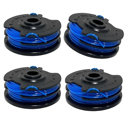 4 Pack 0.065' 88512 Dual Line Trimmer Spool for Toro 51480 51480A 51488 14-Inch Electric Weed Wacker String Trimmer, Replacement Auto-Feed Spool Line Cartridge