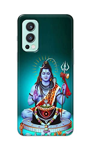 Image of Printed Hard Back Cover Case for OnePlus Nord 2 5G Back Cover (Lord Shiva) -1803