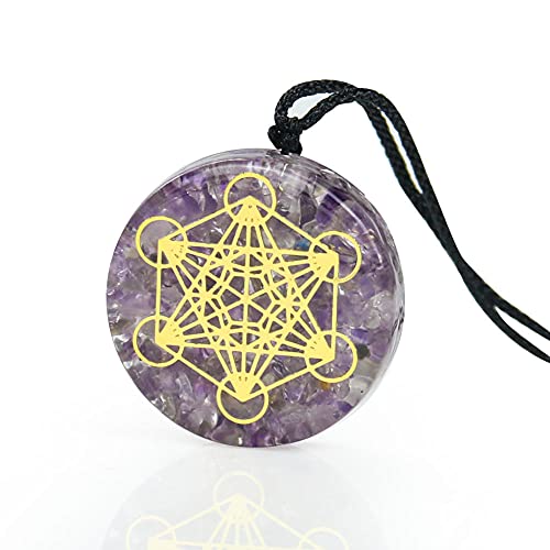 Natuurlijke Crystal Metatron Cube Ketting Quartz Gem Pendant Amethyst Lapsis Lazuli Obsidian Chakra Yoga Meditatie Charm… - Image 3