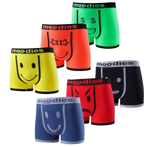 Image of moodies® Mens Boxer Shorts Seamless Trunks Briefs Adults Underwear 6 Pairs (UK, Alpha, L, Regular, Regular, Option 1 & Option 3)