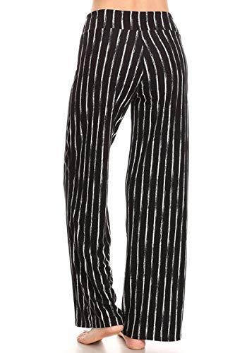 Image of Leggings Depot Women's Wide Leg Drawstring Pajama Pants for Lounge, Sleep | Soft, Breathable Poly-Span, Drawstring Waist, Comfy, Casual, Yoga, Everyday