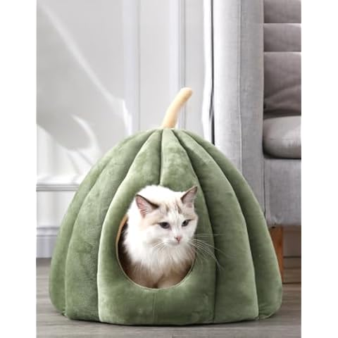 Cozy Pumpkin-Shaped Cat Bed for Small Pets Cover