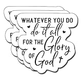(3Pcs) Whatever You Do Do It All for The Glory of God Sticker, Christian Gifts Decorate Books Laptop Phone, Water Bottles Kindles Stickers, Tumbler Sticker Waterproof Vinyl Decorate 3