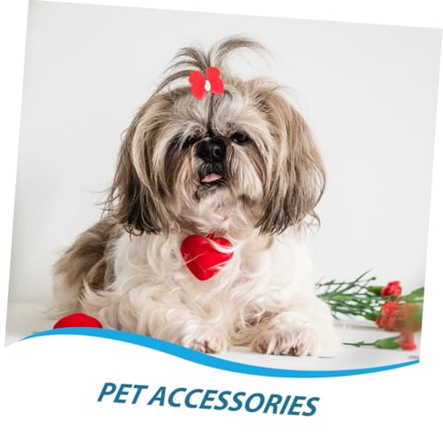 SEWOART 20 Stück Kleine Hundehaarschleifen Mit Gummiband Widerstandsfähiges Pflegezubehör Aus Leichtem Material Für Welpen Festliche Haar Accessoires Für Kleine Hunde