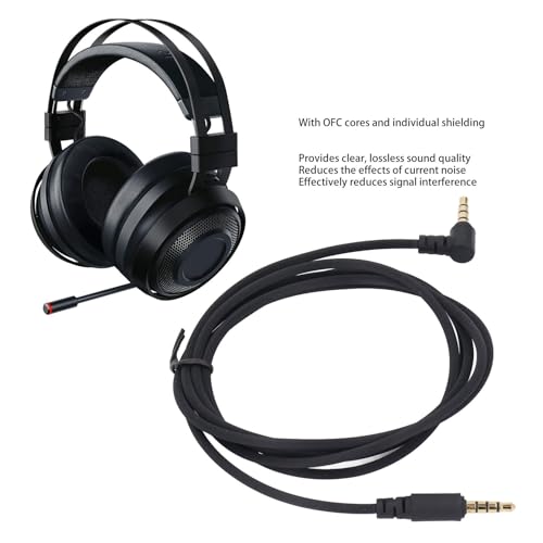 Annadue Câble de 3,5 Mm pour Casque Blackshark V2 Pro, Cordon AUX tressé en Nylon pour Nari, pour Barracuda X Gaming Headset, 1,5 M – Image 4