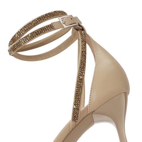 ALICEPUB Women's Slingback Kitten Heels - Closed Pointed Toe Low Heels Comfortable Dress Shoes for Wedding, Bridal, Business, Office, Work, Casual Pumps4