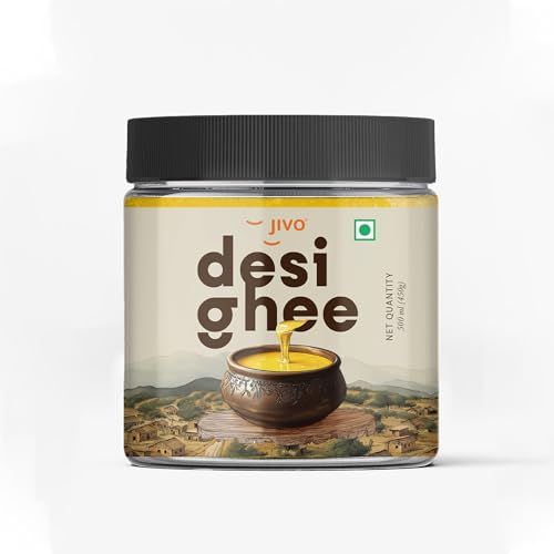 Image of Jivo Desi Ghee 500 ML | Traditional Preparation from Desi Cow Milk | Suitable for Cooking, Frying & Baking | Authentic Aroma and Flavor | Ideal for Indian and Continental Recipes