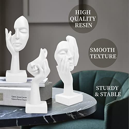 image for prosfalt 3 Pcs Thinker Statue,Modern Home Resin Sculptures,Collectible