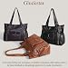 Imagen de Gluckstar Bolso Mujer Grande Hombro Mano PU Vintage Y2K Café
