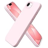ORNARTO Compatible with iPhone 17e Case and for iPhone 16e Case 6.1", Liquid Silicone 3 Layers Full Covered Soft Gel Rubber Shockproof Cover, Protective Phone Cases for 16e & 17e-Chalk Pink