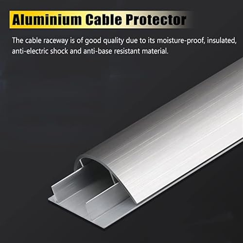Cubierta para cables de piso, protector de cables eléctricos, escondite para cables en pared, organizador de cables bajo el escritorio con adhesivo autoadhesivo, impermeable (Ancho 40 mm / 1,6 pulgadas - Largo 1 m / 39 pulgadas) miniatura 7