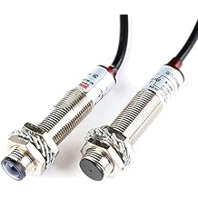1 Pair M12 Laser Photoelectric Switch NPN M12JG-30N1 Laser Sensor Switch Waterproof DC 20 Meters Distance Normally Open B-NPN-O