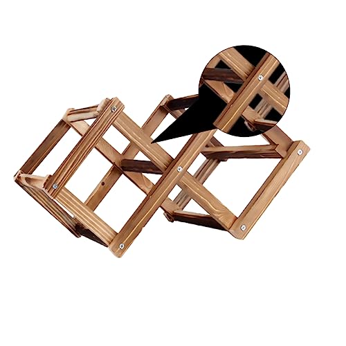 Soporte plegable para vino moderno en plástico marrón miniatura 1