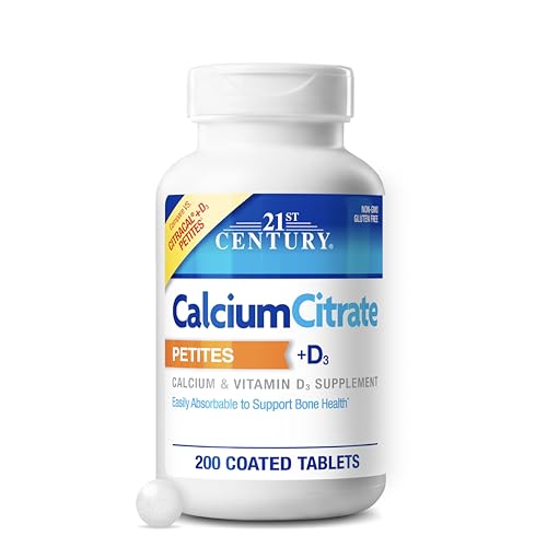 21st Century Calcium Citrate + D3 Petites Coated...
