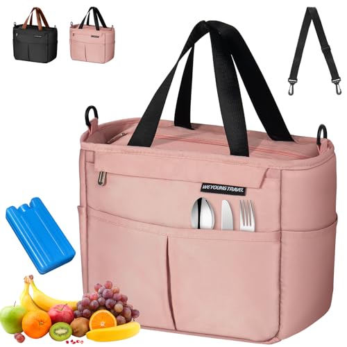 Opiniones de Loncheras walmart Top 10. 41 lemonsea Loncheras para Mujer Hombre de Gran Capacidad, Lonchera Termica con Cristales Hielo, Bolsa de Almuerzo Impermeable, Lunch Bag Reutilizable, Lonchera para Trabajo Picnic...