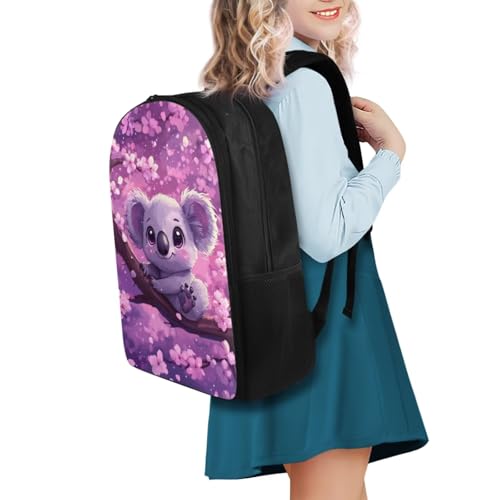Koala Bookbag and Lunch Box Set for Girls Lightweight Backpack with Lunch Bag Pencil Case and Cute Water Bottle Holder 4 in 1 School Backpack Set for Primary School Students2