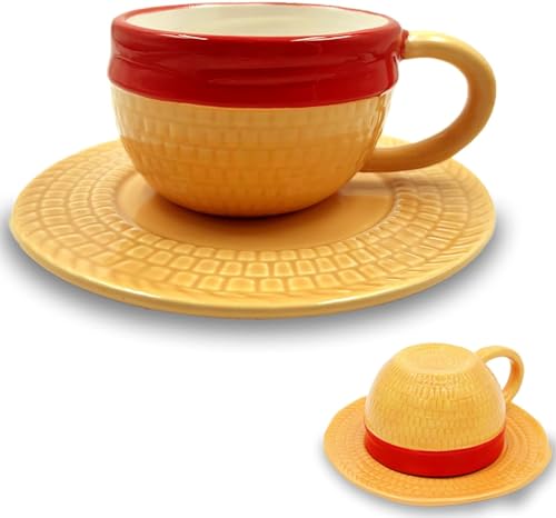 FIYSON One Piece Anime Tasse à café, Ace Mug, 300ml Tasse à café en céramique, Tasse à Lait, Cadeaux pour Noël, Anniversaire, Cadeau d'anniversaire,...
