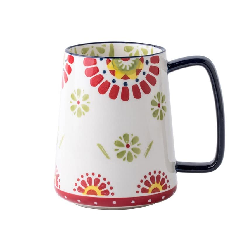 Kubki Ręcznie rysowane Kubki Ceramiczne Gospodarstwa Domowego Super Pojemność Kubek Do Picia Śniadanie Mleko Kubek dla Przyjaciół, 700ML Mleko Herbata Kubek