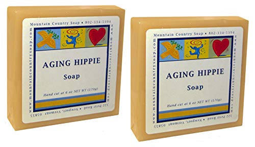 Aging Hippie Natural Patchouli, Olive & Cocoa Butter Soap - 6 oz - Pack of 2