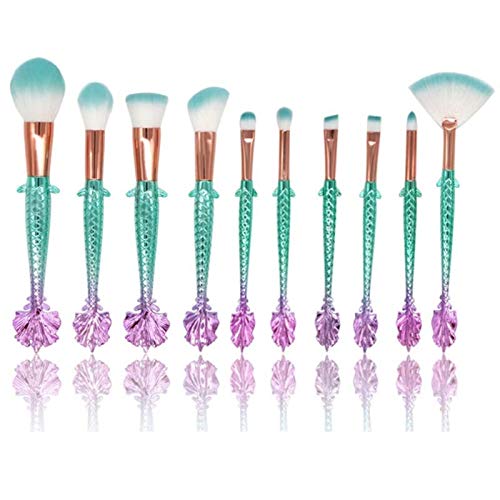 Pinceaux de maquillage sirène bicolores pour réussir votre routine beauté