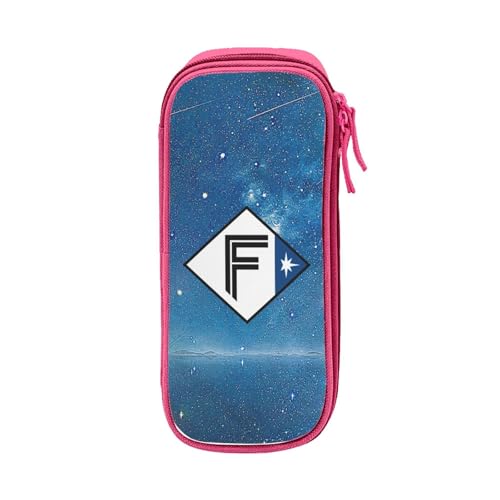 For 北海道日本ハムファイターズ ペンケース 筆箱 2層 文具ポーチ 大容量 おしゃれ 学生用 大人 通学 通勤 多機能 誕生日 Pink