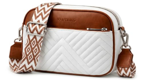 Image of Vantamo Premium Quilted Crossbody Bags for Women with Anti-Pickpocket Clip, Vegan Leather Handbags, Travel Purses for Women