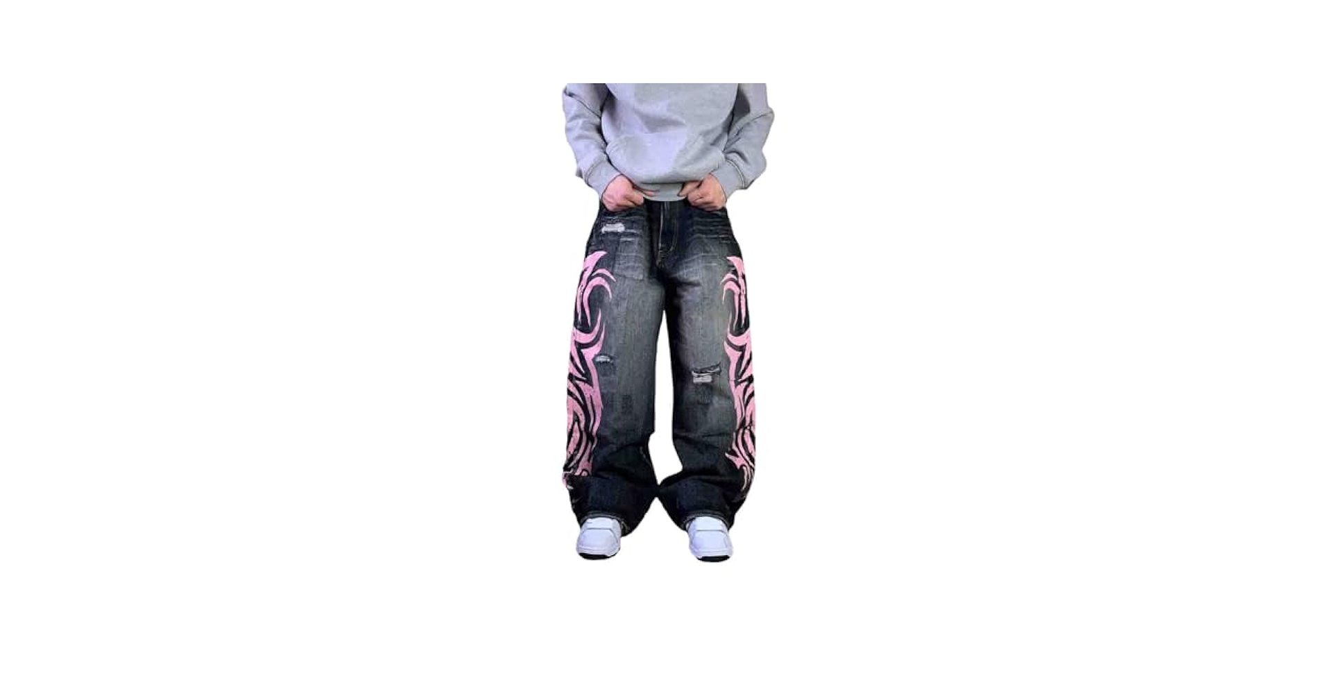 Ethbox Men's and Women's Y2K Streetwear Loose Jeans Retro