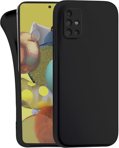 MyGadget Funda para Samsung Galaxy A71 4G en Silicona TPU - Carcasa Slim & Flexible - Case Resistente Antigolpes y Anti choques - Ultra Protectora Negro