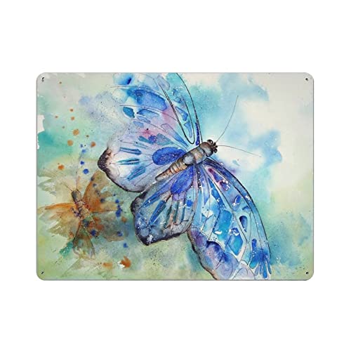 Plaque murale cuisine papillon vintage AOOEDM, idée cadeau rétro pour homme cave et café