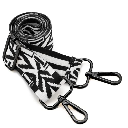 Image of ZOOEASS Nickel Buckles Wide Shoulder Strap Adjustable Replacement Belt Gun Buckles Guitar Style Crossbody Bag Strap