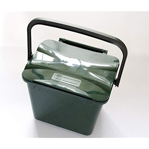 Urba 7 Litre Kitchen Food Waste Caddy Moss Green Cover