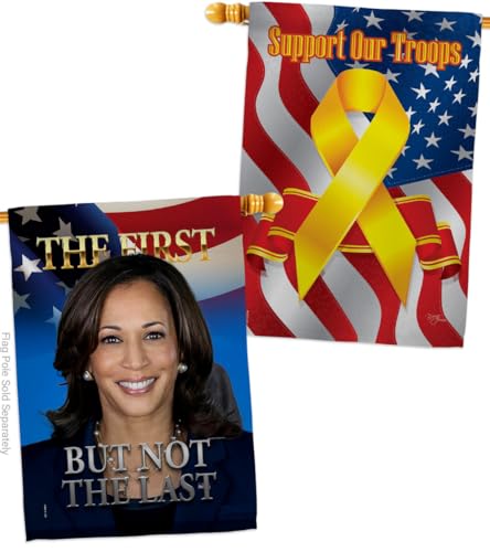 The First Kamala Harris Flag Support Our Troop Wall Decor Home Room Tapestry Garden Poster Patio Porch Not The Last President 47 Yard Sign Outdoor Patriotic Decorations Democrat Gift Made in USA