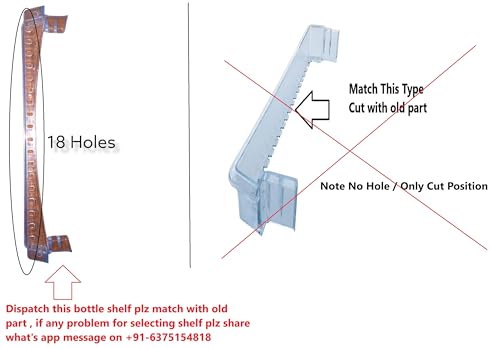 Image of SANAVYA Bottle Shelf for Fridge Refrigerator Bottle Rack Compatible with (Haier-18 Holes)